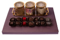 Cosmetic Set of 3 acrylic jars with matching tray