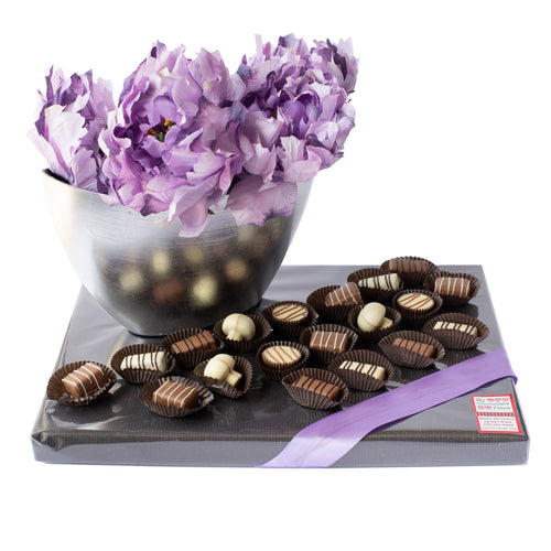 Elegant Vase & Chocolate Arrangement