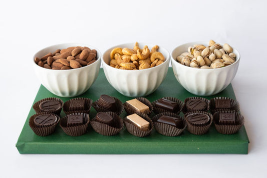 Nuts and chocolate arrangement