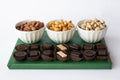 Nuts and chocolate arrangement
