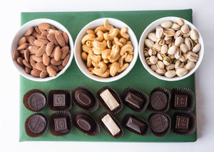 Nuts and chocolate arrangement
