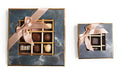Square marble and gold window box