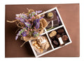 Square divided wood flower box