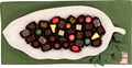 Leaf shaped Dish filled with Chocolates