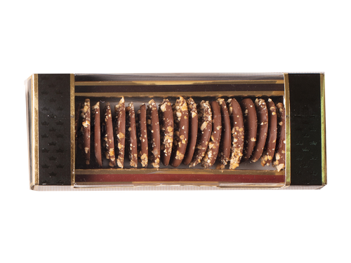 A Box of Crunchy Chocolate Discs
